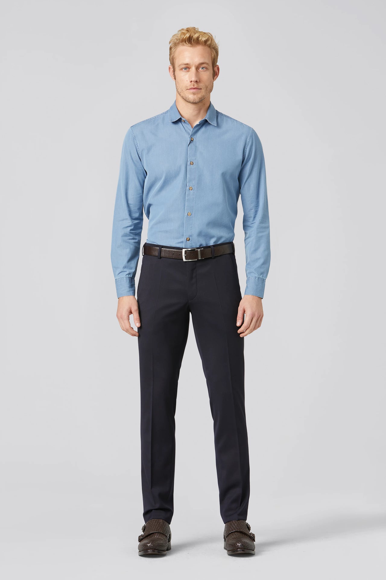 Roma 9-303 CHINOS MADE FROM VIRGIN WOOL TWILL